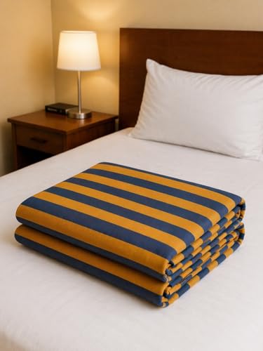 Image of 100% Cotton Single Bedsheet 60 x 90 Inches (153 X 230 cm) Soft Breathable Bed Sheet for Bedroom, Hostel & Guest Room | Lightweight Durable Bedding | No Pillow Cover