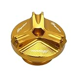Oil Cover for Suzuki for Hayabusa for GSX1300R for GSX 1300R Gen 3 2021 2022 Motorcycle CNC Accessories Engine Oil Filler Filter Cap Plug Cover (Color : Gold)