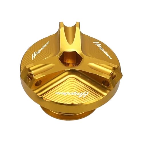 Oil Cover for Suzuki for Hayabusa for GSX1300R for GSX 1300R Gen 3 2021 2022 Motorcycle CNC Accessories Engine Oil Filler Filter Cap Plug Cover (Color : Gold)