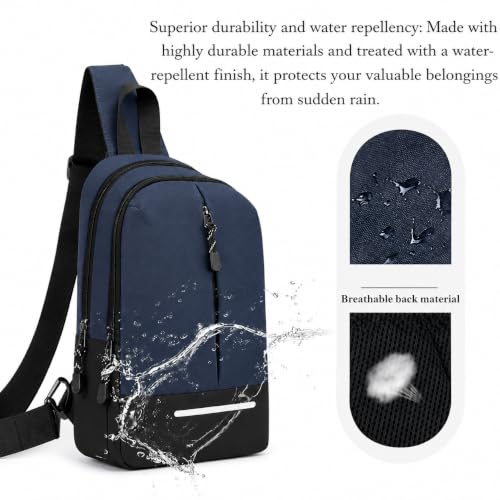Image of Sling Bag for Men & Women- Crossbody Sling Bag for Travel, Cycling & Hiking | Waterproof Shoulder Bag with Compartment and Zipper Pockets