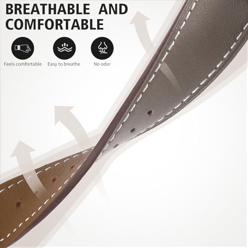 Italy Genuine Leather Watch Bands Men Women Compatible with Samsung Galaxy Watch Band, 20mm 22mm Lugs Watch Straps, Quick Release Wear-resistant Sweat-Resistant Smartwatch Replacement Strap