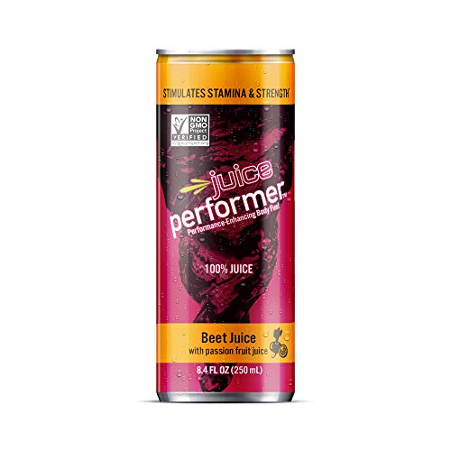 Juice Performer Beet Juice With Passion Fruit Juice - Natural Pre-Workout Beetroot Juice For Boosting Stamina & Strength - Superfood Athletic Fuel 8.4 Fl.Oz. (12 Pk) Gluten Free