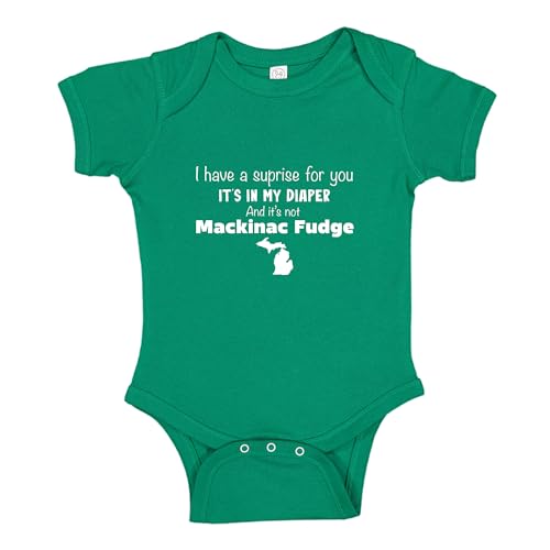I Have A Suprise for You It's in My Diaper and It's Not Mackinac Fudge Baby One Piece Bodysuit 12 mo...