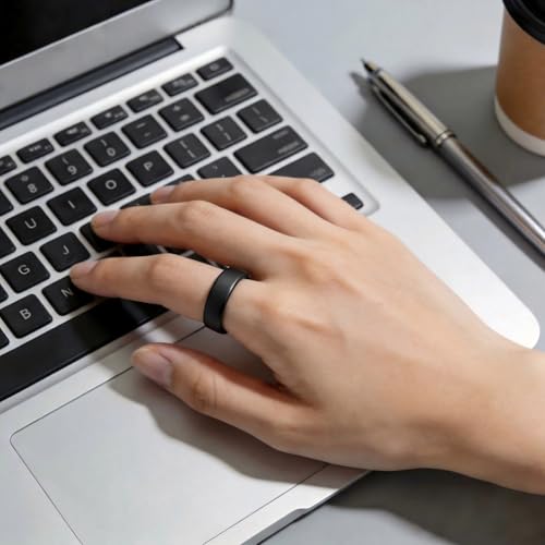 Image of Venlan S925 Great Wall Pattern Smart Ring for Men & Women, Vital Health Ring with Sleep Tracker, Fitness Tracking, Heart Rate & HRV Monitor, Waterproof Smart Health Ring