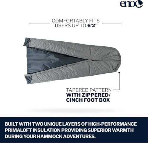 Image of ENO, Eagles Nest Outfitters Vesta TopQuilt Water-Repellent and Insulated Hammock Blanket, Storm