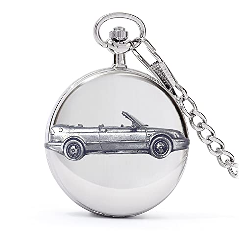 Montre gousset à quartz voiture suédoise 9.3 boîtier argent poli Ref228