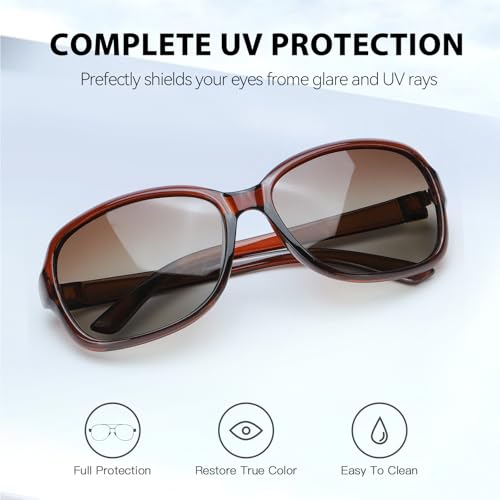 Image of Myiaur Night Vision Fit Over Glasses for Men Women V269 black+brown /brown
