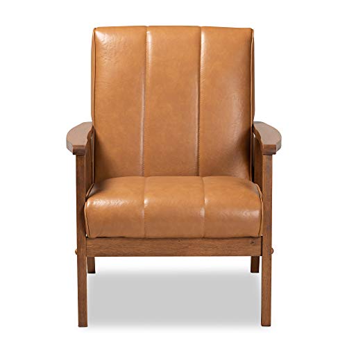Sillón Plegable Cuero Sintético Tan miniatura 3
