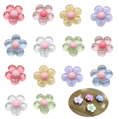 Pack de 14 imanes decorativos florales para frigorífico miniatura 1