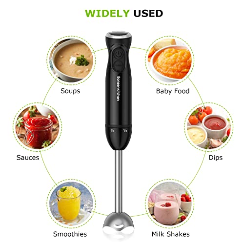 Bonsenkitchen HB3201 Handheld Blender, Electric Hand Blender 12-Speed & Turbo Mode thumb #1