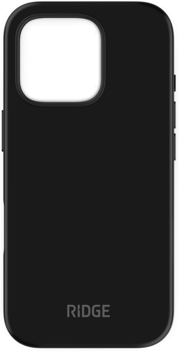 Ridge Case Compatible with iPhone 16 PRO - Compatible with MAGSAFE & Wireless Charging, Aluminum Control Buttons, Dual-Layer Construction, TPU Bumper with Drop Protection (Matte Black)