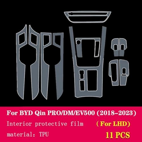 Película protectora transparente PPF-TPU para consola BYD Qin Pro 2