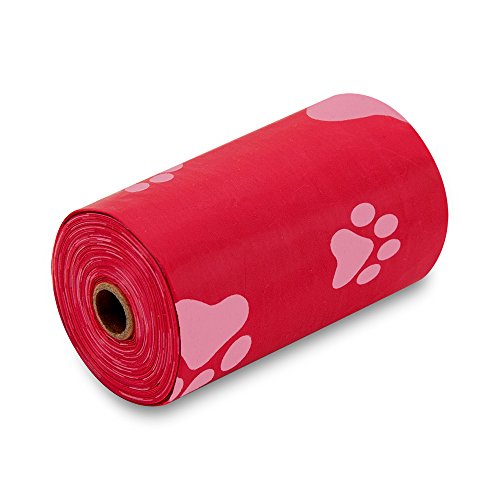 Image of Best Pet Supplies Dog Poop Bags, Rip-Resistant and Doggie Waste Bag Refills with d2w Controlled-Life Plastic Technology - Pack of 150, Red (Scented)