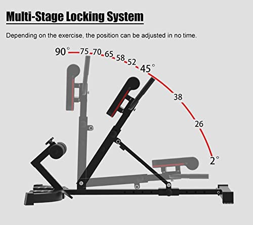 Hyperextension Romeinse Stoel voor Thuissportschool Fitness, Multifunctionele Gewichtsbank Apparatuur Rugverlenging Ab Oefening voor Mannen Vrouwen, Ladingen 300kg - Image 4