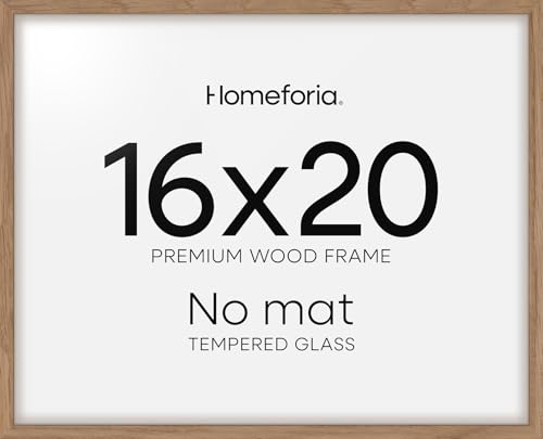 Homeforia 16x20 Diploma Wood Frame, High End Natural Oak 16by20
