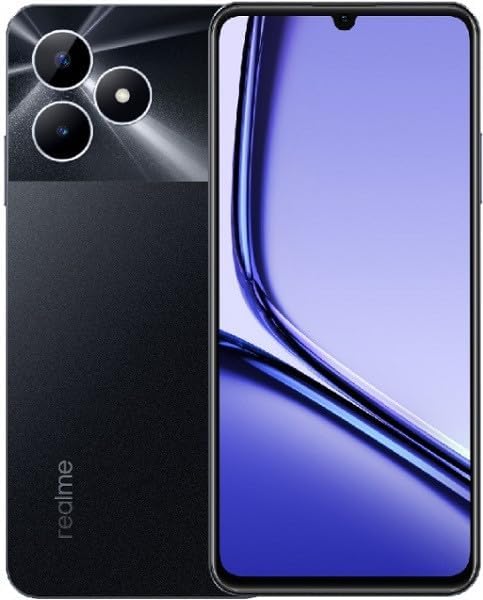 Realme Note 50 RMX3834 smartphone, front and back view