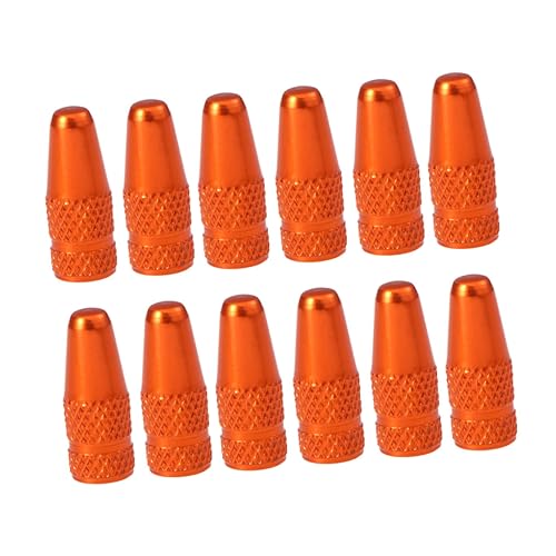 Outanaya Valve Caps for Bicycles Set of 12 Bike Tire Caps Aluminum Cover French Style Easy Installation