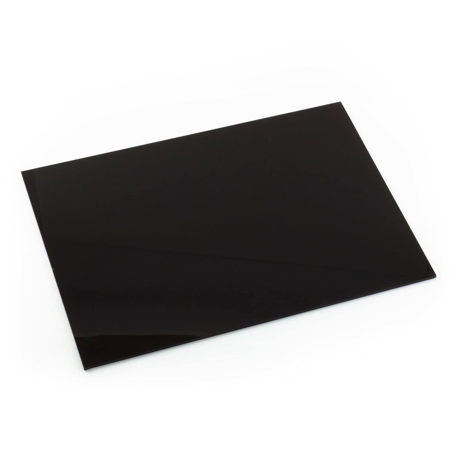 Acrylic Perspex Plastic Sheet Cut To Size 5mm A1 to A6 Perspex Guard Screen (Black, A4 (210 x 297 mm))