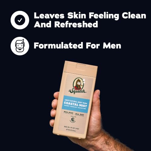 Dr. Squatch Natural Men's Body Wash Shower Gel - Cleansing, Nourishing, Long Lasting Scent, Moisturizing Body Wash for Men - Coastal Mist + Summer Citrus (14 oz, 2-Pack) - image 2