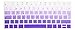 Price comparison product image MMDW Premium EU Layout Spanish Ultra Thin Soft-touch Silicone Keyboard Protective Cover Skin Protector for Magic Wireless Bluetooth Keyboard MLA22L/A A1644 (2015 Released)-Ombre Purple