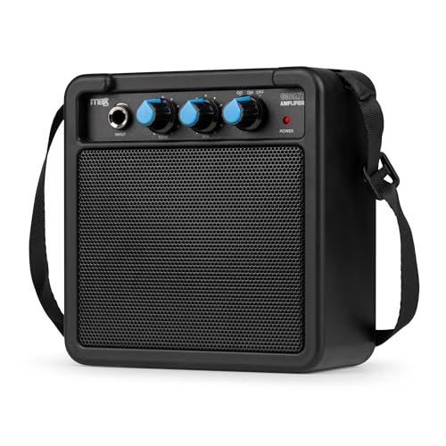 MAX GIGKit – Mini amplificador guitarra 10W portátil con batería recargable por usb, controles de tono y overdrive, salida de auriculares y correa incluida, ideal para guitarra eléctrica - imagen 3