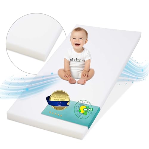 Best For Kids PUR Kinderbettmatratze Reisebettmatratze Babymatratze Schaumstoff Matratze RG25/44 Ohne Bezug in 2 Gr. 60x120 und 70x140 cm (60x120 cm)