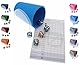 DiceCupFlex - Flexibler Würfelbecher mit Deckel inkl. 5 Würfel und Würfelblock, Spielblock - Made in Germany (Neonblau)