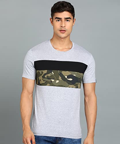Image of Urbano Fashion Men's Military Camouflage Printed Slim Fit Half Sleeve Cotton T-Shirt