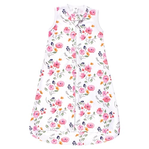 Image of Hudson Baby Unisex Baby Cotton Wearable Sleeping Bag, Sack, Blanket, Floral Bouquet Sleeveless, 18-24 Months