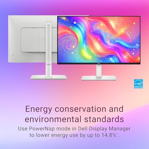 Image of Dell 24 inch Monitor, FHD 1080p, 100Hz Refresh Rate, IPS Panel, LED Display, sRGB 99%, 1500:1 Contrast Ratio, Anti-Glare, VESA, Integrated 2x5W Speakers, 2 X HDMI 1.4, Height /Tilt /Swivel /Pivot, White