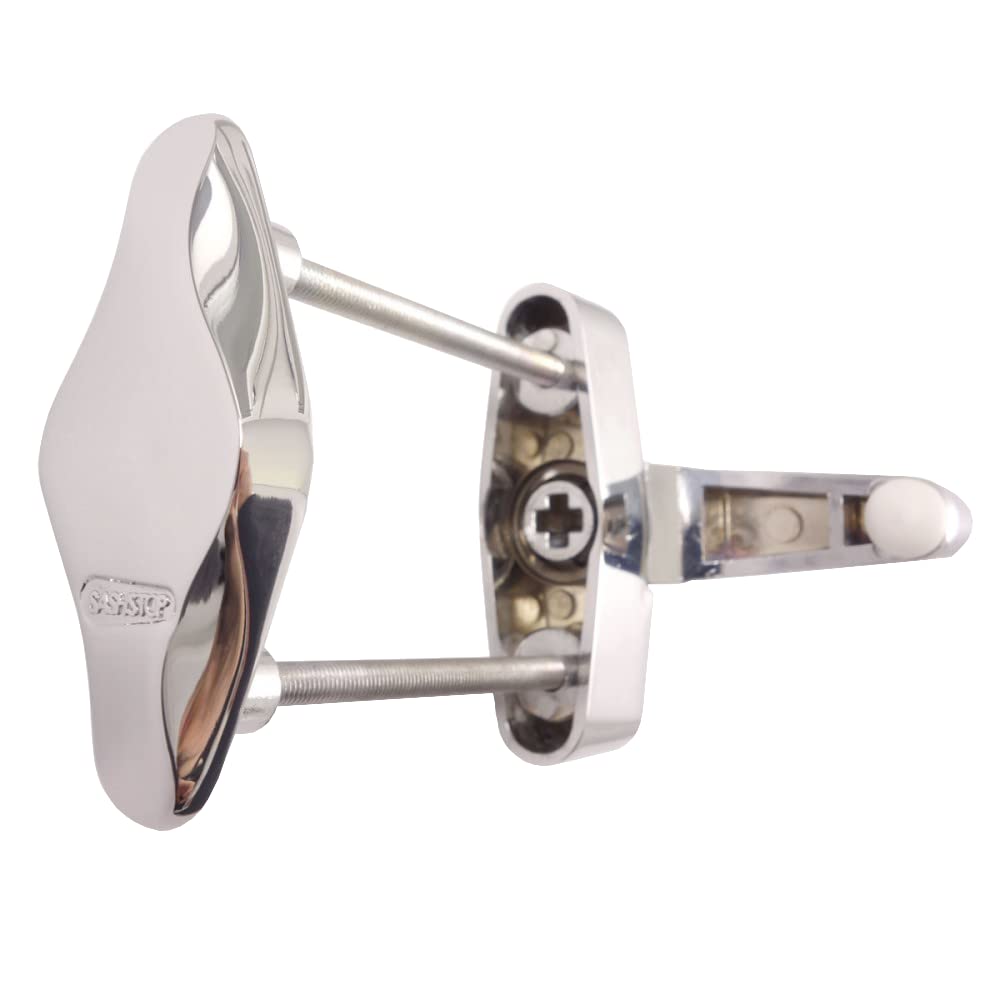 Sashstop Internal Fixed Sash Jammer [Additional Upvc Door/Window Security Bolted Through Anti Jemmy] (Chrome)