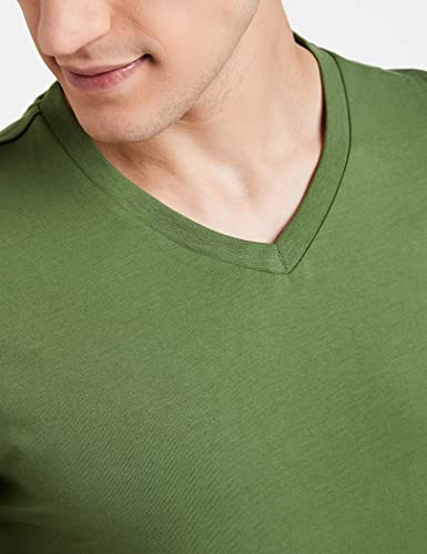 Image of Amazon Brand - Symbol Men's Solid Cotton T Shirt | Plain | V Neck | Half Sleeve-Regular Fit | Combo Pack of 3 (Available in Plus Sizes)