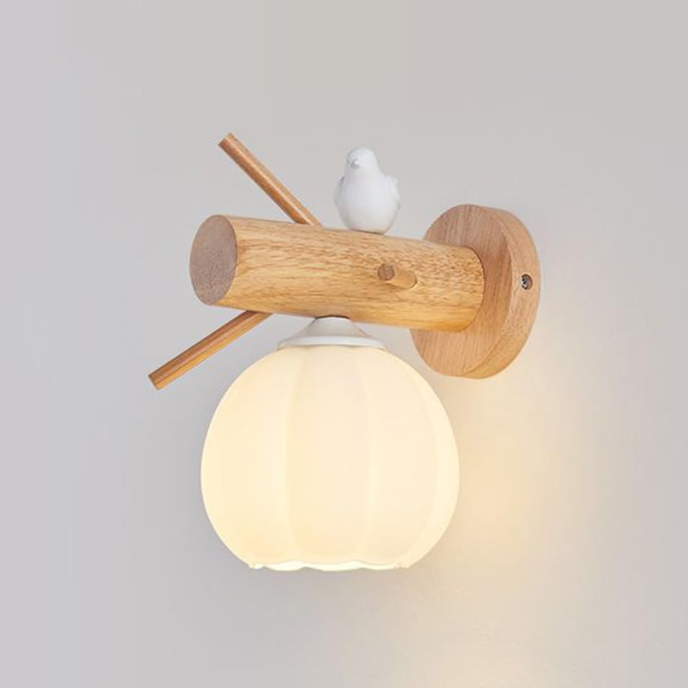 Lámpara de Pared Pájaro para Leer en la Cama con Luz Regulable 3 Colores