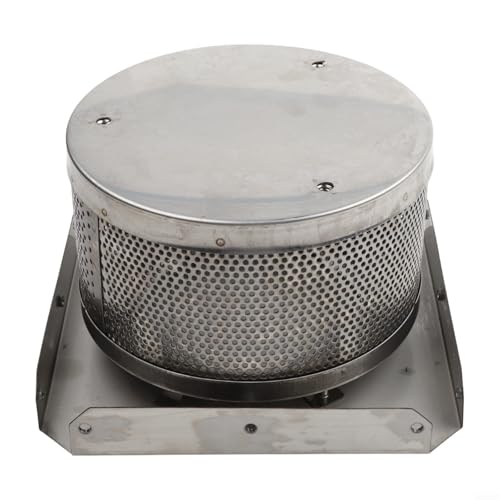 Hosrivae 4- seitiger Pyramiden- Terrassenstrahler und Sockel, 304 Verbrennungsnetz mit 3 Löchern, Glasrohr- Propangas- Heizungen, 17, 8 x 13, 2 cm Ersatz, Silber (10 cm)-2