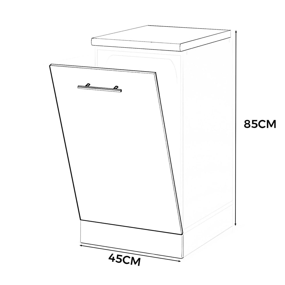 Front Do Zabudowy Zmywarki 45cm Szafka Kuchenna Spremium Biały Mat