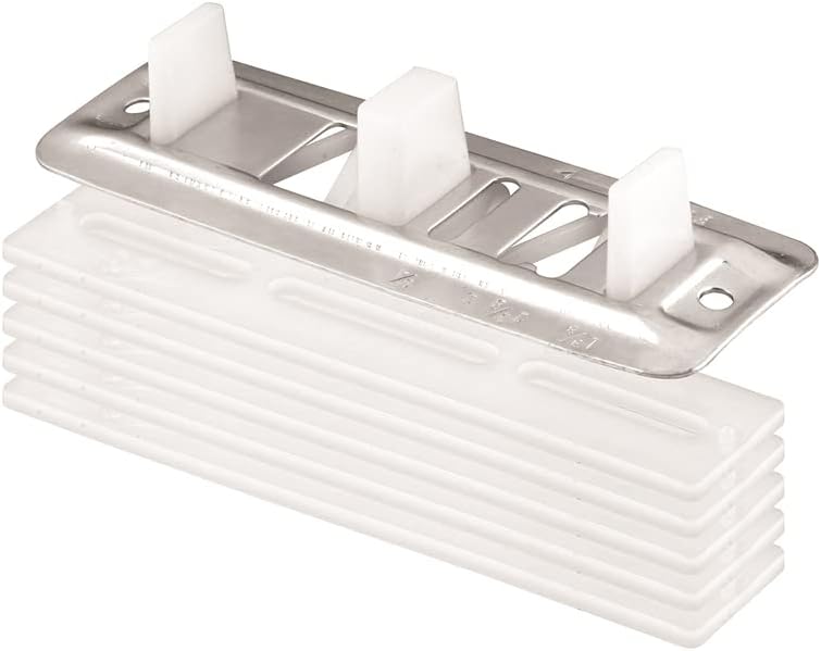 Prime-Line N 6661 Nylon Adjustable Floor Guide and Carpet Riser, White and Metallic (Single Pack)