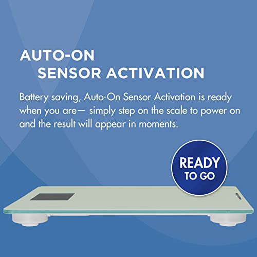 Healthwise Digital Weight Scale | 438 Lbs / 199 Kg Capacity | Tempered Glass Auto-On | Quick, Accurate Body Weight Measurements | Measurement Modes: Lbs, Kg Or St #TOP5