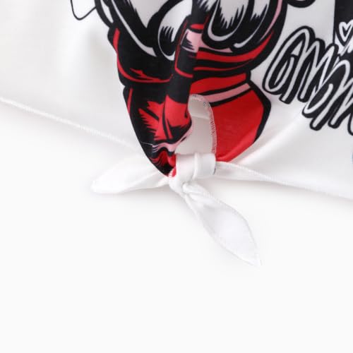 Image of Disney Frozen Princess Minnie Stitch Girl Clothes Long Sleeve Knot Front Sweatshirt Flare Pants Fall 2 Piece Outfit 2-9Y