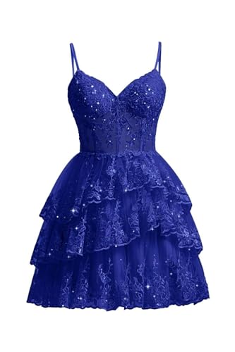 Women's Floral Lace Homecoming Dresses Short A-Line Party Dress Dance Dress