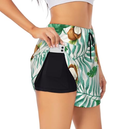 Pantalones cortos deportivos de cintura alta con estampado artístico de tinta abstracta de color gris mármol para mujer, secado rápido, para gimnasio, entrenamiento, para verano, Negro -, Large