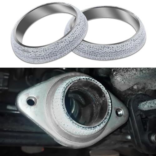 3 Inch Sealed Exhaust Manifold Gasket,Prevent Leaking Between Exhaust Pipe and Exhaust Manifold, Universal Replacement Donut Gasket (76mm 2Pcs)