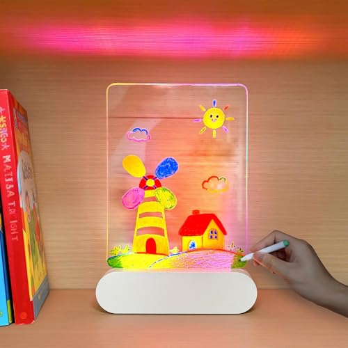 Tabla de dibujo brillante para evitar el aburrimiento infantil en viajes y escuela con luz 3D 3