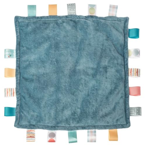 Image of Taggies Lovey for Baby Security Blankets Original Comfy Blanket with Sensory Tags, 12 x 12-Inches, Fishies