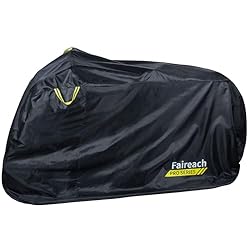 Faireach Funda Bicicleta Exterior Impermeable 420D...: Mejorado Material Resistente 420D: Fabricado con tela de oxford premium 420D, esta funda bicicleta es altamente resistente a desgarros y duradera. Con tecnología de recubrimiento de PU de doble capa, ofrece una excelente protección contra el agua, el...