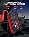 BOOKOO Car Battery Jump Starter 4500A,Portable Car Jump Starter for Upto 10L Gas and 8L Diesel Engines,12V Jump Box with Jumper Cables,USB QC3.0,128W DC,LED Light