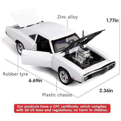 Image of Fast & Furious 7 Model Cars Sports Car 1:32 Exclusive Alloy Metal Diecast Metal Pullback Toy Cars with Openable Door & Light Music Toys for Kids