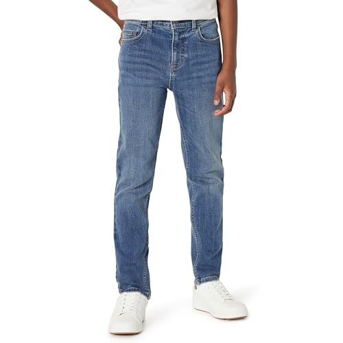 Amazon Essentials Jungen Skinny-Fit-Jeans mit Hohem Stretchanteil, Stone Medium Wash, 8 Jahre