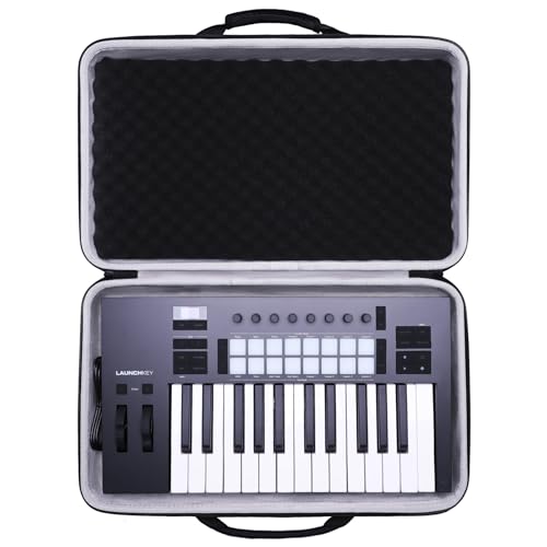 LTGEM Keyboard Controller Case Compatible with Novation Launchkey 25 MK4 - MK3 - MK2 MIDI Keyboard Controller, Case Only