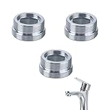 Wasserhahn Adapter M24 auf M22, Gewindeadapter Metall, Silber, für Küche Bad Armaturen Filter Anschluss, wasserdicht, leicht zu montieren