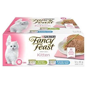 Fancy Feast Wet Kitten Food Variety Pack 2 Flavours – 85 g (12 Pack)